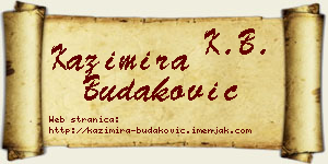 Kazimira Budaković vizit kartica